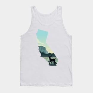 Yosemite National Park California State Border Art Tank Top